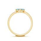 Real Aquamarine Flower Cluster Ring for Women AAA - Rosec Jewels