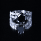 Certified 4.8 Carat Lab Grown Black Diamond Engagement Ring with Wedding Band AAAA ( Synthetic ) - Rosec Jewels