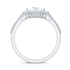 5 mm Princess Cut Moissanite Vintage Inspired Ring D-VS1 - Rosec Jewels