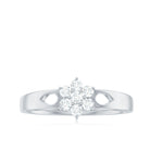 Nature Inspired Diamond Flower Promise Ring for Proposal Natural - ( HI-SI ) - Rosec Jewels