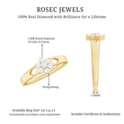 Nature Inspired Diamond Flower Promise Ring for Proposal Natural - ( HI-SI ) - Rosec Jewels