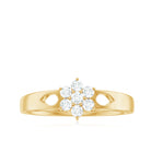 Nature Inspired Diamond Flower Promise Ring for Proposal Natural - ( HI-SI ) - Rosec Jewels