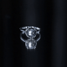 Handpicked Genuine Black Tahitian Pearl Engagement Ring AAA - Rosec Jewels