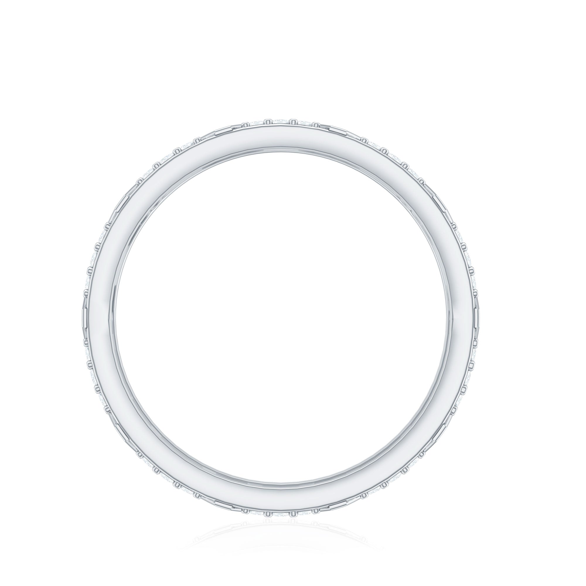 Natural Diamond Wide Wedding Band for Women Natural - ( HI-SI ) - Rosec Jewels