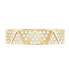 Natural Diamond Wide Wedding Band for Women Natural - ( HI-SI ) - Rosec Jewels