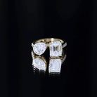 Toi Et Moi Moissanite Engagement Ring for Women D-VS1 - Rosec Jewels