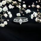 Certified Brilliant Cut Moissanite Marquise Cut Engagement Ring D-VS1 - Rosec Jewels