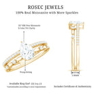Pear Shaped Moissanite Double Band Engagement Ring D-VS1 - Rosec Jewels