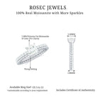 Princess Cut Certified Moissanite Solitaire Engagement Ring in Gold Moissanite - ( D-VS1 ) - Color and Clarity - Rosec Jewels