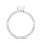 Certified Moissanite Square Cut Engagement Ring For Women D-VS1 - Rosec Jewels