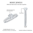Rosec Jewels-6mm Certified Cushion Cut Moissanite Solitaire Engagement Ring