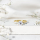 1.7 Carat Certified Cushion Cut Moissanite Solitaire Engagement Ring D-VS1 - Rosec Jewels