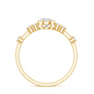5mm Round Certified Moissanite Solitaire Engagement Ring in Bezel Setting D-VS1 - Rosec Jewels