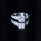 3 Carat Princess Cut Moissanite Solitaire Engagement Ring in Split Shank D-VS1 - Rosec Jewels