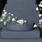 Cushion Cut Moissanite Solitaire Engagement Ring with Split Shank D-VS1 - Rosec Jewels