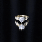 Heart Shape Moissanite Solitaire Engagement Ring in Split Shank D-VS1 - Rosec Jewels