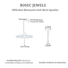 Marquise Moissanite Solitaire Engagement Ring with Side Stones Moissanite - ( D-VS1 ) - Color and Clarity - Rosec Jewels