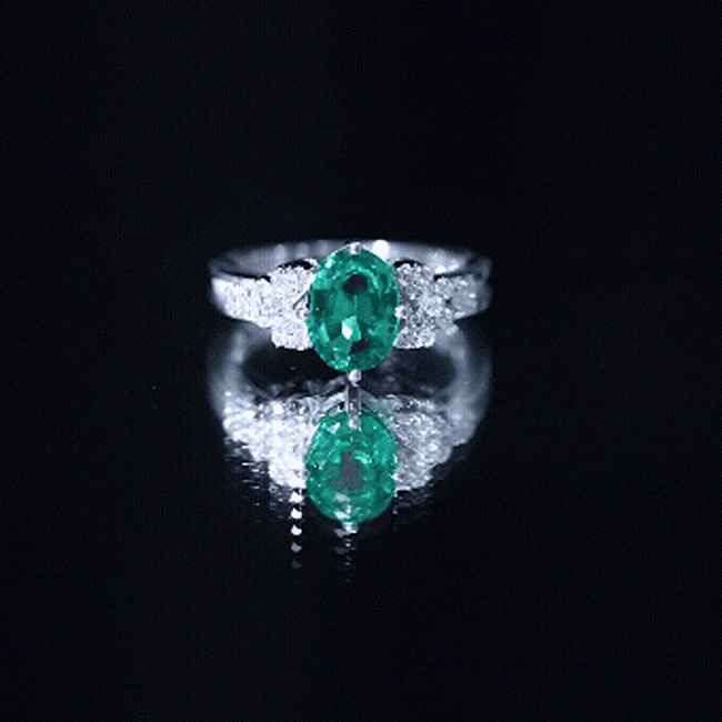 Rosec Jewels-Designer Lab Grown Emerald Engagement Ring