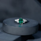 Rosec Jewels-Designer Lab Grown Emerald Engagement Ring