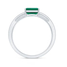 Rosec Jewels-Certified Lab Grown Emerald East West Engagement Ring