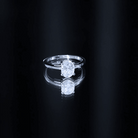 Certified 6X8mm Solitaire Moissanite Oval Engagement Ring D-VS1 - Rosec Jewels