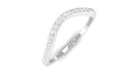 Rosec Jewels-Certified Moissanite Half Eternity Curved Wedding Band Ring
