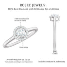 Natural 0.25 Carat Diamond Promise Ring with Certificate Natural - ( HI-SI ) - Rosec Jewels