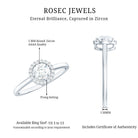 Cubic Zirconia Floating Halo Promise Ring AAAA - Rosec Jewels