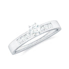 Natural Diamond Solitaire Engagement Ring for Women Natural - ( HI-SI ) - Rosec Jewels