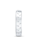 Two Tone Cross Wedding Band with Moissanite D-VS1 - Rosec Jewels