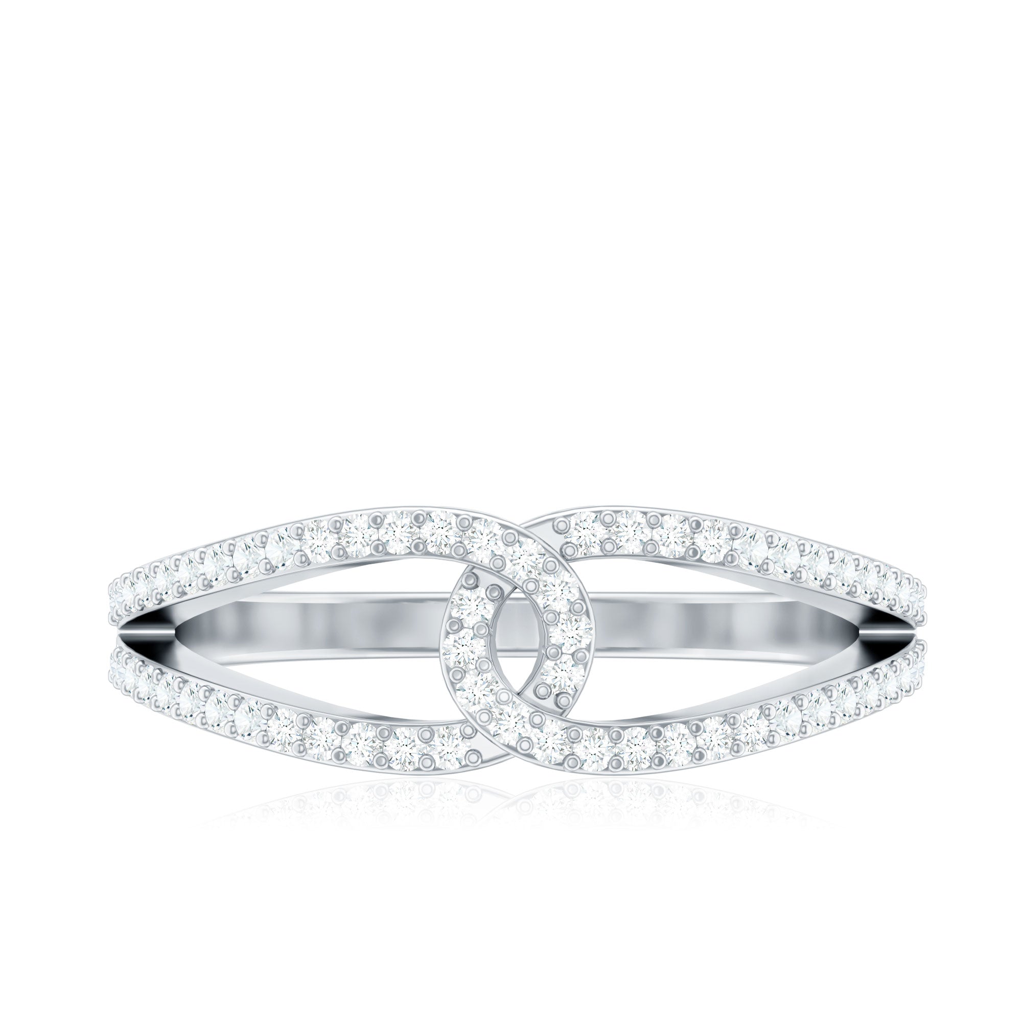Certified Moissanite Infinity Promise Ring D-VS1 - Rosec Jewels
