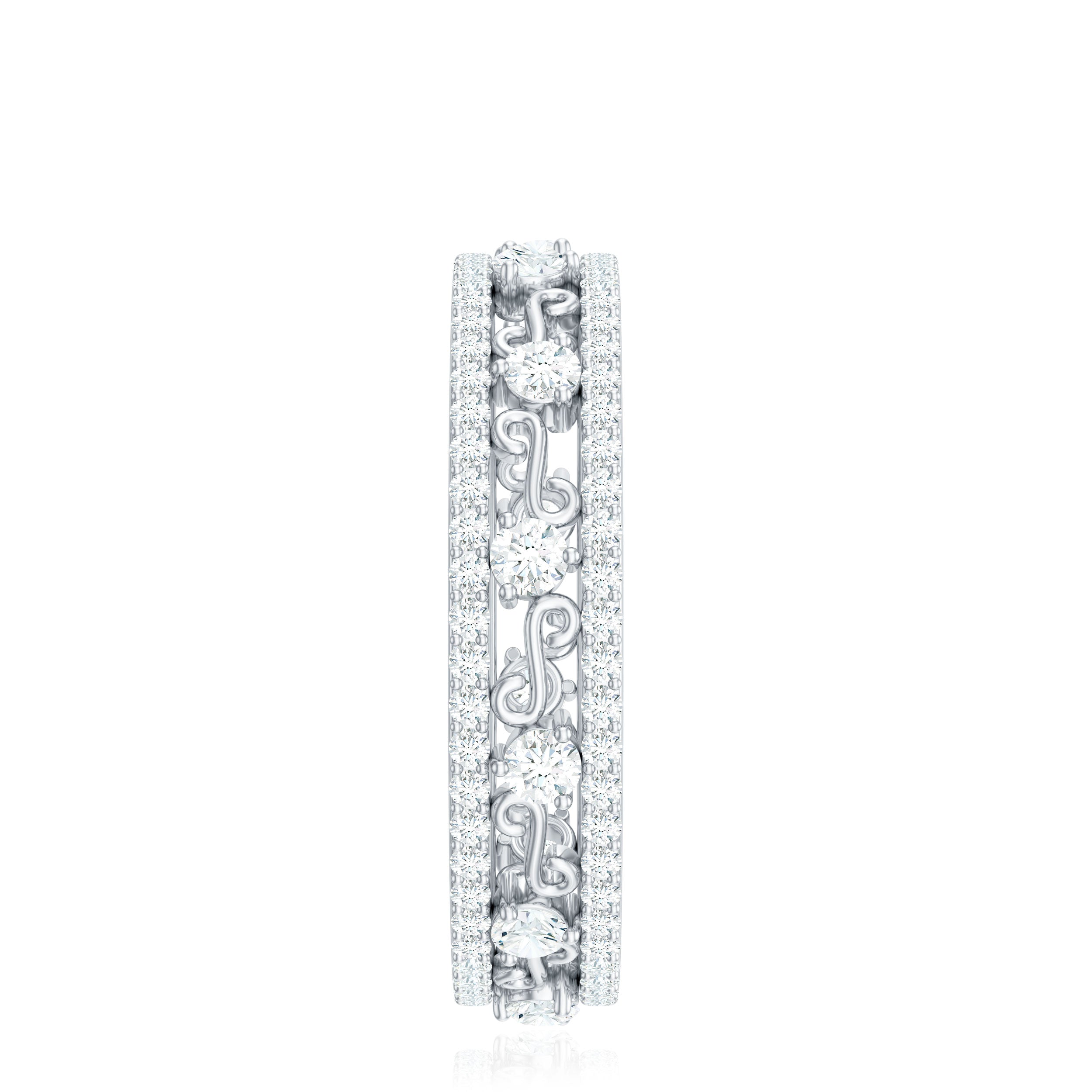 Rosec Jewels-Certified Moissanite Wedding Band