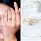 1.50 CT Moissanite Bezel Set Engagement Ring For Women D-VS1 - Rosec Jewels