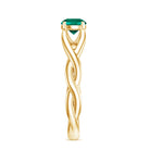 Rosec Jewels-Certified Lab Grown Emerald Crossover Ring with Diamond