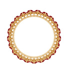 Lab Created Ruby Cluster Wedding Band for Women AAAA - Rosec Jewels