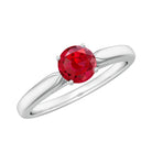 Rosec Jewels-Solitaire Lab Made Ruby Promise Ring with Certificate