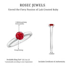 Rosec Jewels-Solitaire Lab Made Ruby Promise Ring with Certificate