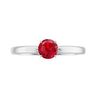 Rosec Jewels-Solitaire Lab Made Ruby Promise Ring with Certificate