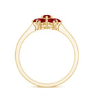 Rosec Jewels-1 CT Round Cut Lab Created Ruby Cluster Ring