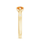 Certified Real Citrine Promise Ring with Diamond AAA - Rosec Jewels