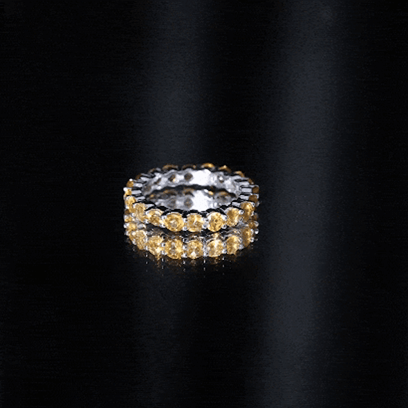 Genuine Citrine Full Eternity Band for Women AAA - Rosec Jewels