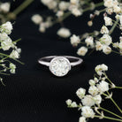 Bezel Set Moissanite Solitaire Ring For Engagement D-VS1 - Rosec Jewels
