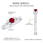 Vintage Style 0.6 Carat Ruby Diamond Engagement Ring for Women AAA - Rosec Jewels