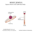Natural Ruby Diamond Engagement Ring for Women AAA - Rosec Jewels
