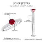 Natural Ruby Diamond Engagement Ring for Women AAA - Rosec Jewels