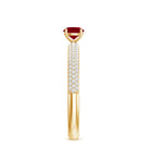 Natural Ruby Diamond Engagement Ring for Women AAA - Rosec Jewels
