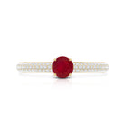 Natural Ruby Diamond Engagement Ring for Women AAA - Rosec Jewels