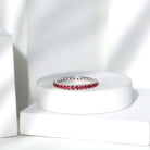Rosec Jewels-French Pave Set Lab Grown Ruby Stackable Eternity Band