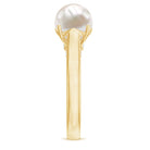 Rosec Jewels-Freshwater Pearl Solitaire with Diamond Ring