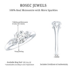 Certified 2 Carat Moissanite Promise Engagement Ring D-VS1 - Rosec Jewels
